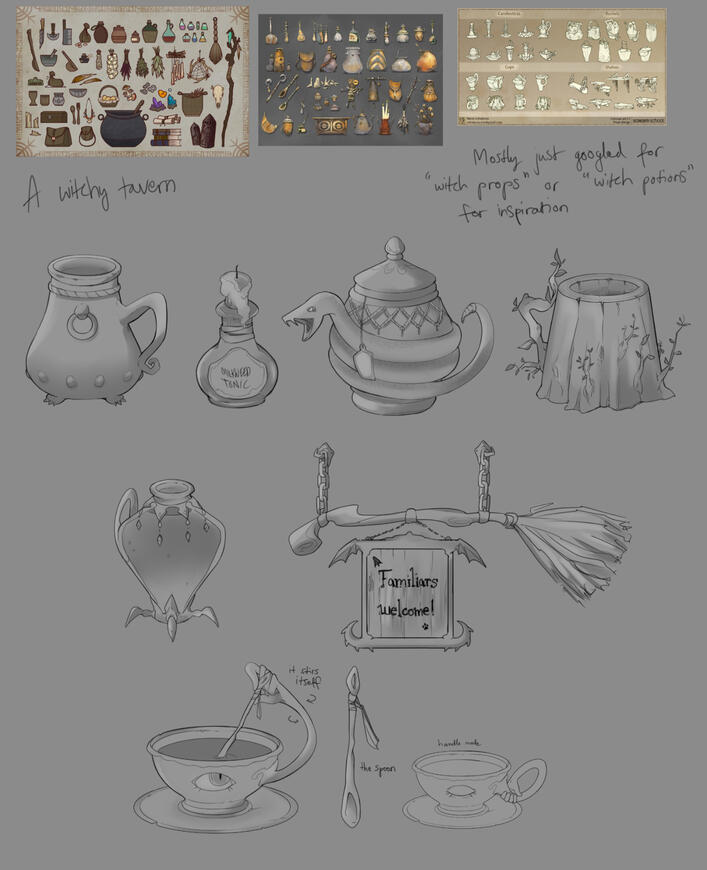 Tavern asset ideations (School assignment)