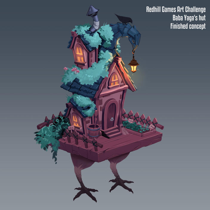 Baba Yaga's Hut - Final concept (Redhill Games Art Challenge)