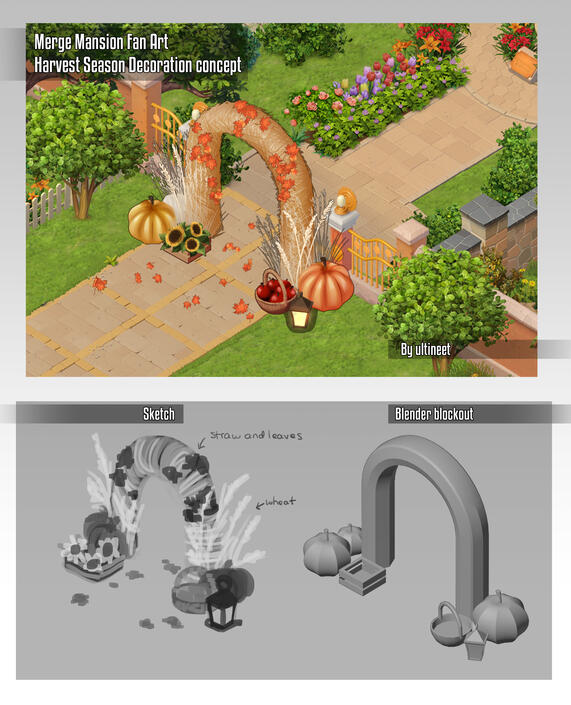 Merge Mansion Fan Art - Decoration Concept