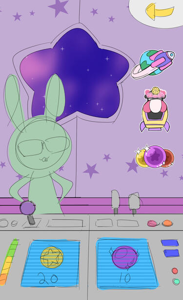 Rough ideation how the hub screen would look like