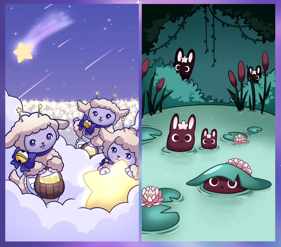 Finished backgrounds for Starfield and Swamp planets